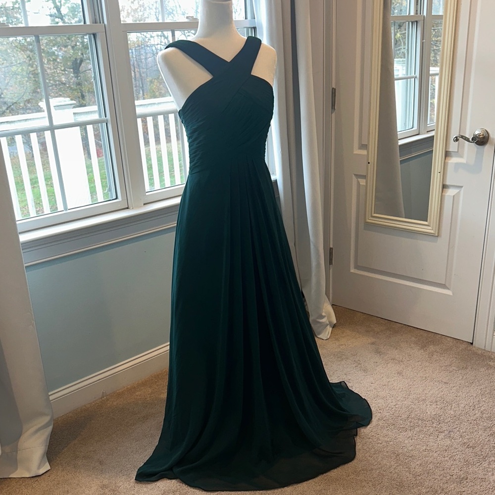Azazie Elegant Green Evening Gown